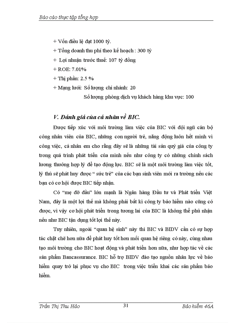 image for page Báo cáo thực tập tại Công ty bảo hiểm ngân hàng NHĐT PT BIC Việt Nam