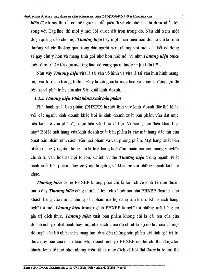 image for page Nghiên cứu chiến lược xây dựng và phát triển thương hiệu Doanh nghiệp Phát hành Xuất bản phẩm ở Việt Nam hiện nay