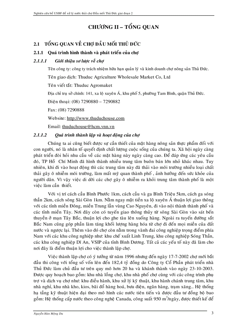 image for page Xử lý nước thải chợ dùng bể USBF