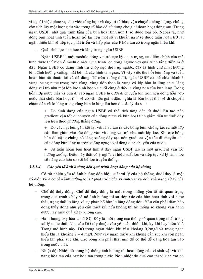 image for page Xử lý nước thải chợ dùng bể USBF