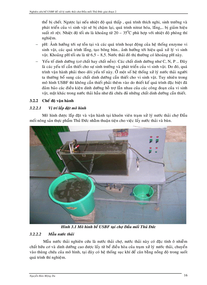 image for page Xử lý nước thải chợ dùng bể USBF