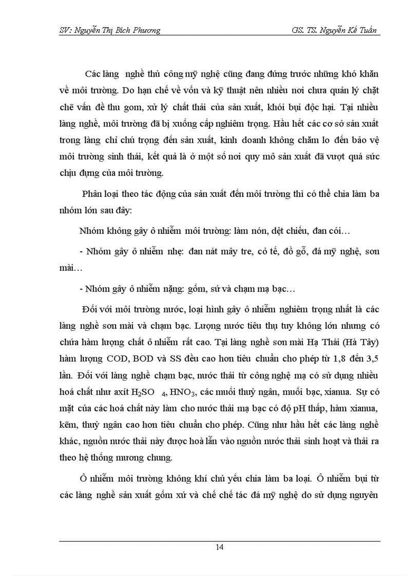 image for page Thực trạng và giải pháp nhằm giảm thiểu tình trạng ô nhiễm môi trường tại các làng nghề