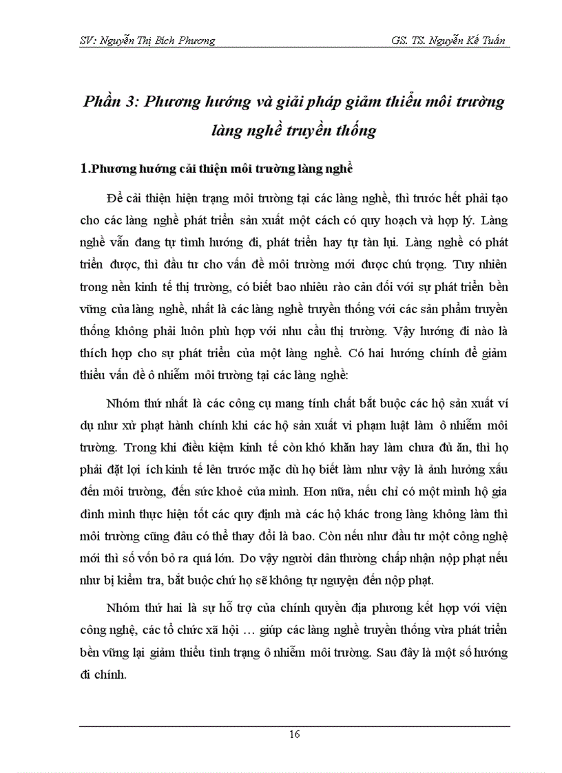 image for page Thực trạng và giải pháp nhằm giảm thiểu tình trạng ô nhiễm môi trường tại các làng nghề