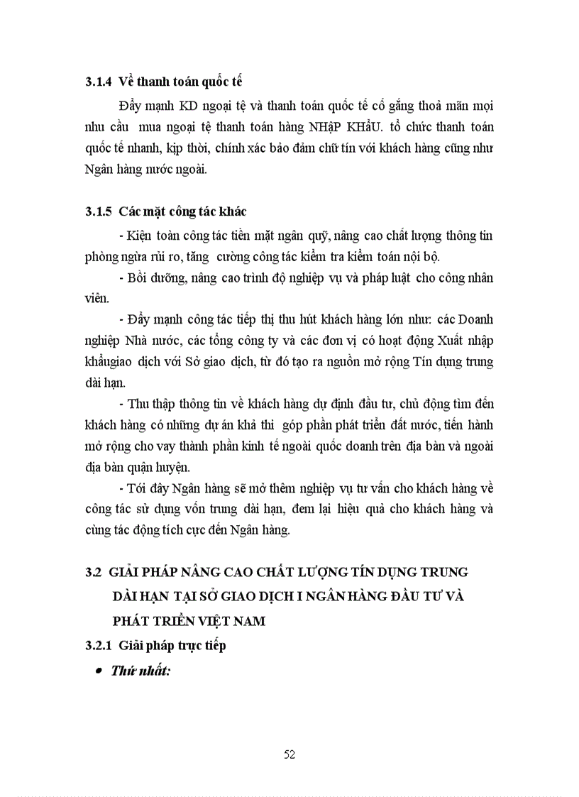 image for page Giải pháp nâng cao chất lượng Tín dụng trung dài hạn tại Sở Giao dịch 1 ngân hàng NHĐT PT BIDV VN