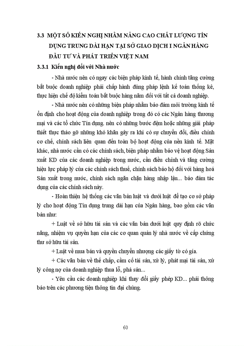 image for page Giải pháp nâng cao chất lượng Tín dụng trung dài hạn tại Sở Giao dịch 1 ngân hàng NHĐT PT BIDV VN