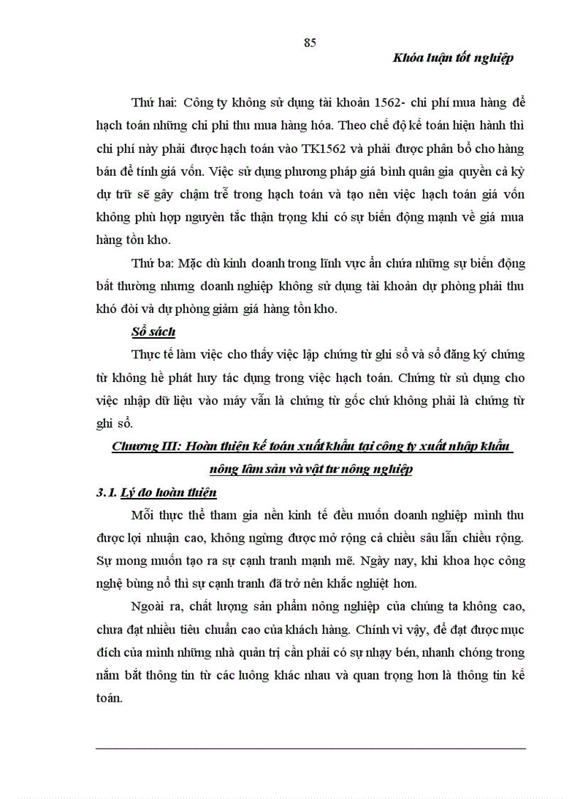 image for page Kế toán lưu chuyển hàng xuất khẩu và xác đinh kết quả tại Công ty XNK nông lâm sản và vật tư nông nghiệp