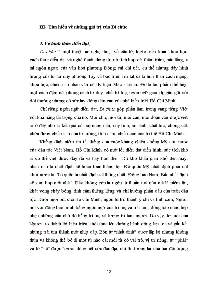 image for page Tìm hiểu nội dung và giá trị trong di chúc của Chủ tịch Hồ Chí Minh