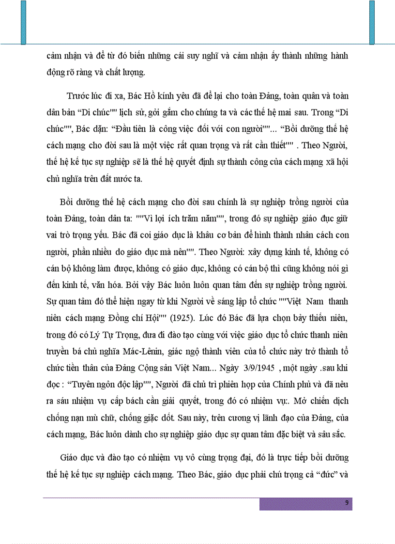 image for page Phân tích luận điểm của Hồ Chí Minh Vì lợi ích mười năm thì phải trồng cây vì lợi ích trăm năm thì phải trồng người vận dụng vào công cuộc đổi mới của Việt Nam hiện nay