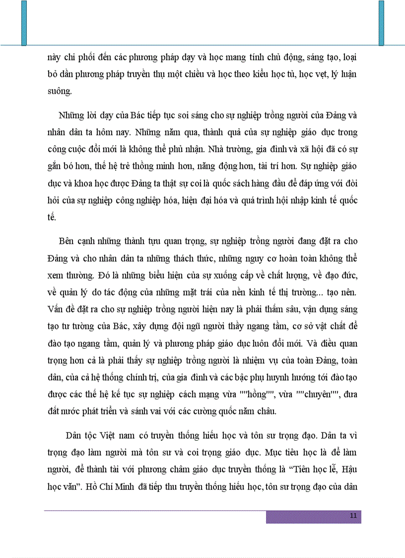 image for page Phân tích luận điểm của Hồ Chí Minh Vì lợi ích mười năm thì phải trồng cây vì lợi ích trăm năm thì phải trồng người vận dụng vào công cuộc đổi mới của Việt Nam hiện nay