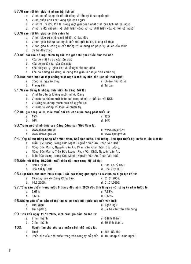 image for page Câu hỏi trắc nghiệm môn Triết học Mac Lenin