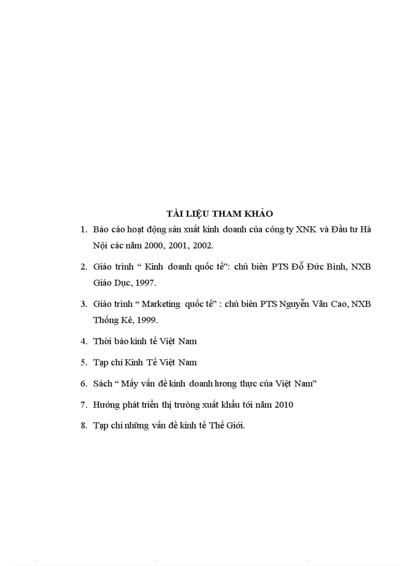 image for page 1số giải pháp nhằm thúc đẩy hoạt động xuất khẩu nông sản của Công ty XNK và Đầu tư Hà Nội UNIMEX HN