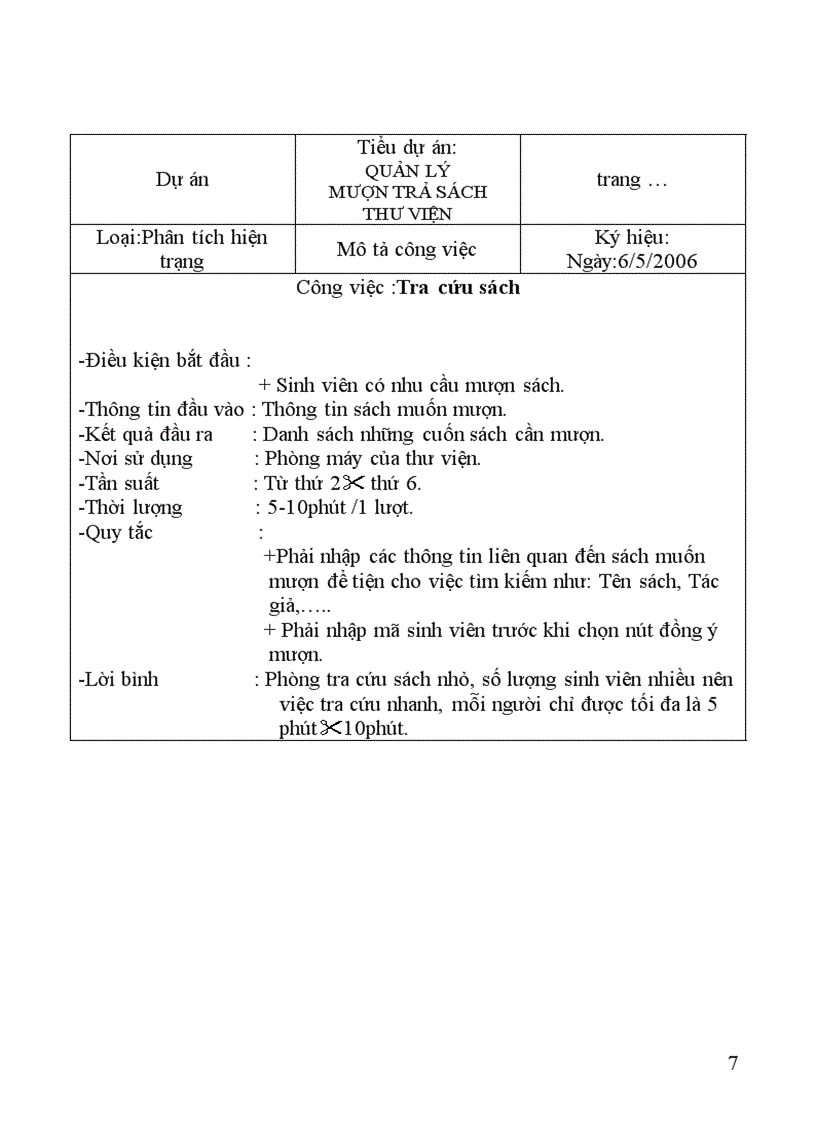 image for page Phân Tích Thiết Kế Hệ Thống QUẢN LÝ MƯỢN TRẢ SÁCH THƯ VIỆN