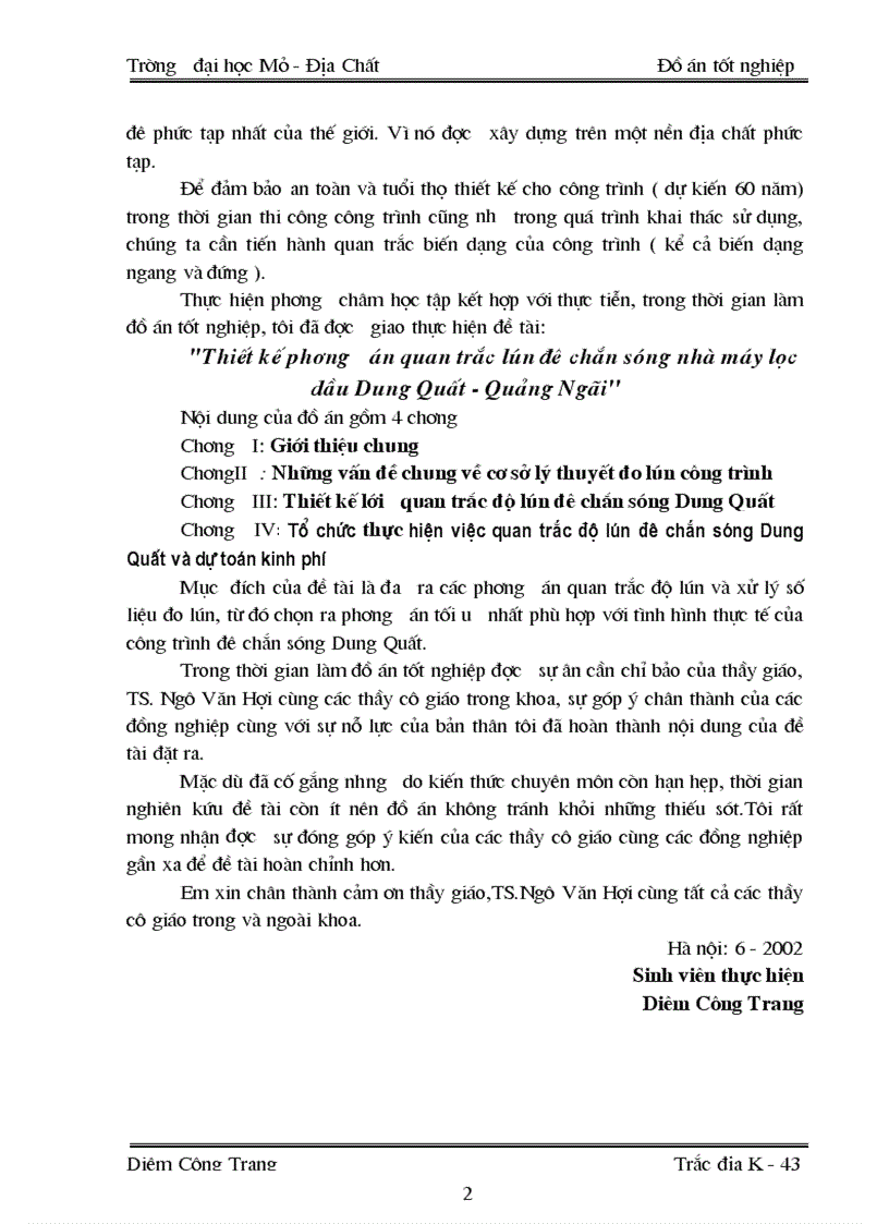 image for page Thiết kế phương án quan trắc lún đê chắn sóng nhà máy lọc dầu Dung Quất Quảng Ngãi