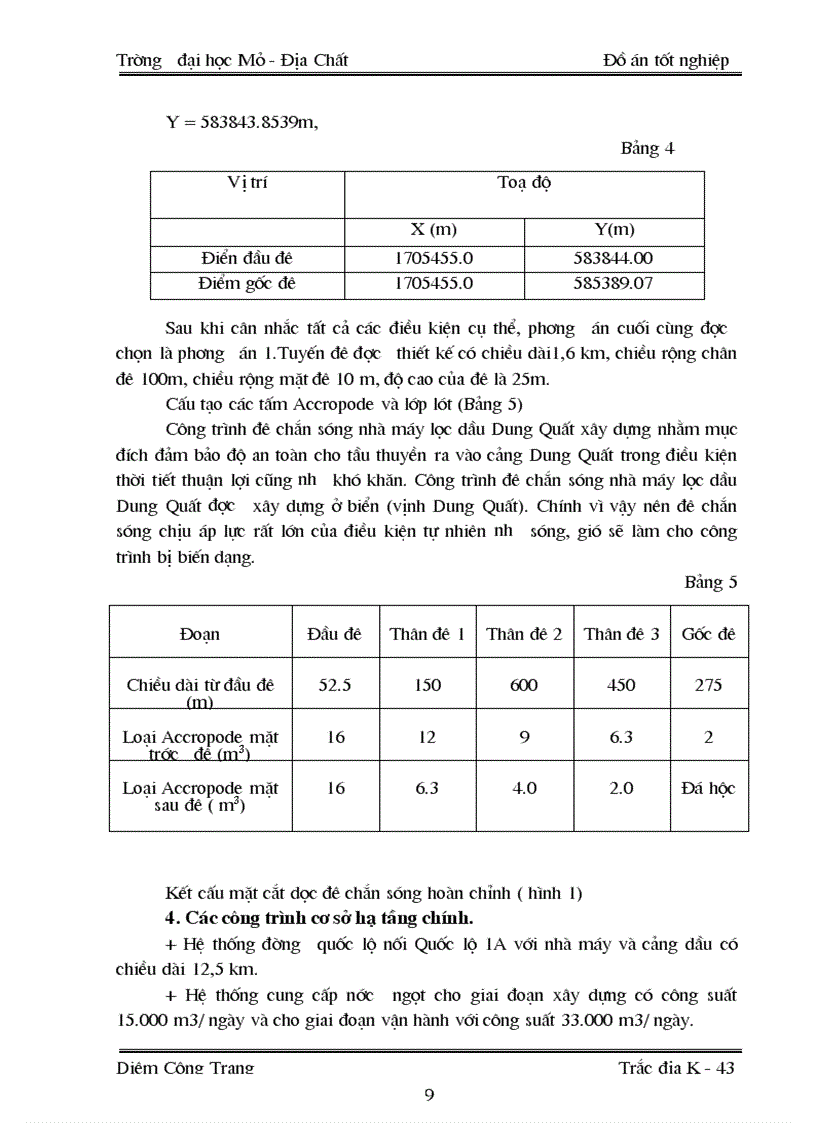 image for page Thiết kế phương án quan trắc lún đê chắn sóng nhà máy lọc dầu Dung Quất Quảng Ngãi