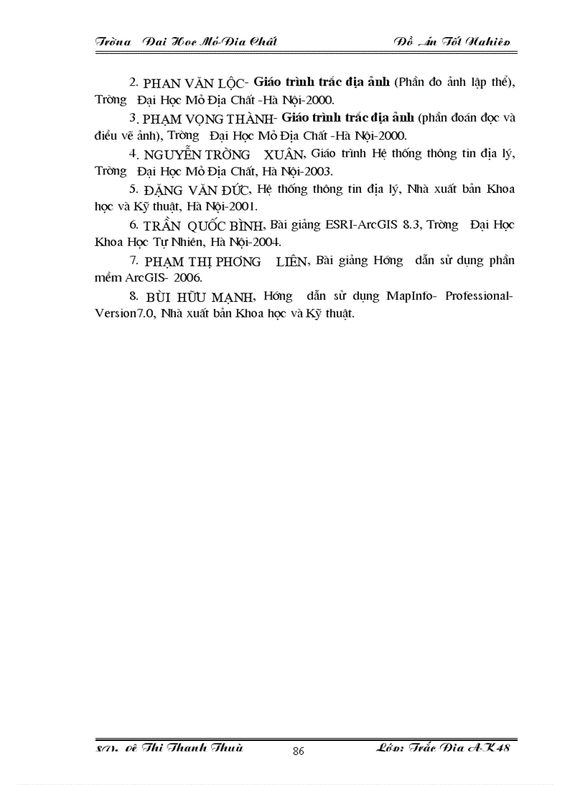 image for page Xây dựng cơ sở dữ liệu địa hình phục vụ quản lý đất đai của tỉnh Thái Nguyên bằng phần mềm ArcGIS