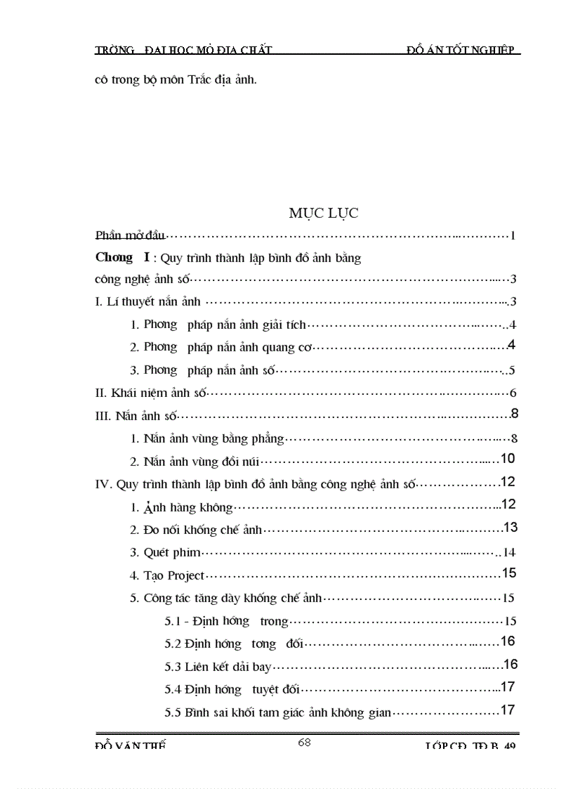 image for page Thành lập bình đồ ảnh vùng đồi núi và công tác đoán đọc điều vẽ