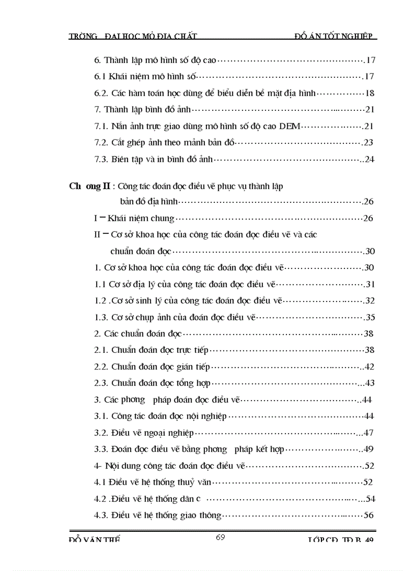 image for page Thành lập bình đồ ảnh vùng đồi núi và công tác đoán đọc điều vẽ