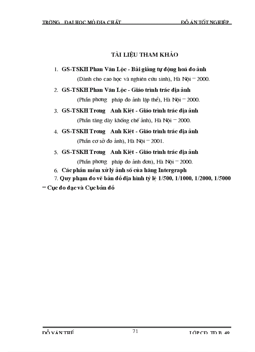 image for page Thành lập bình đồ ảnh vùng đồi núi và công tác đoán đọc điều vẽ