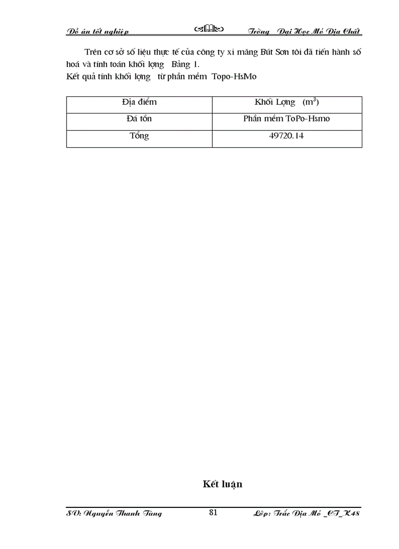 image for page Ứng dụng phần mềm Topo HsMo trong công tác thành lập bản đồ và tính khối lượng khai thác mỏ
