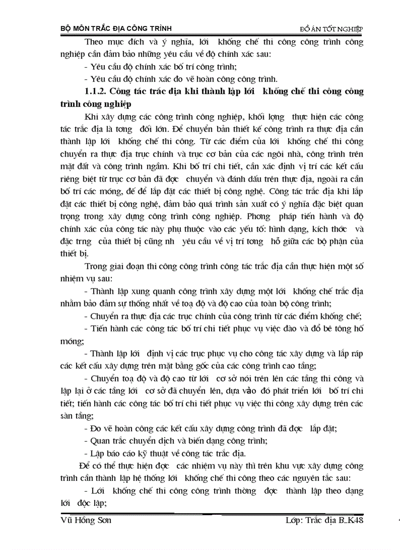 image for page Thành lập lưới khống chế thi công trong xây dựng công trình công nghiệp