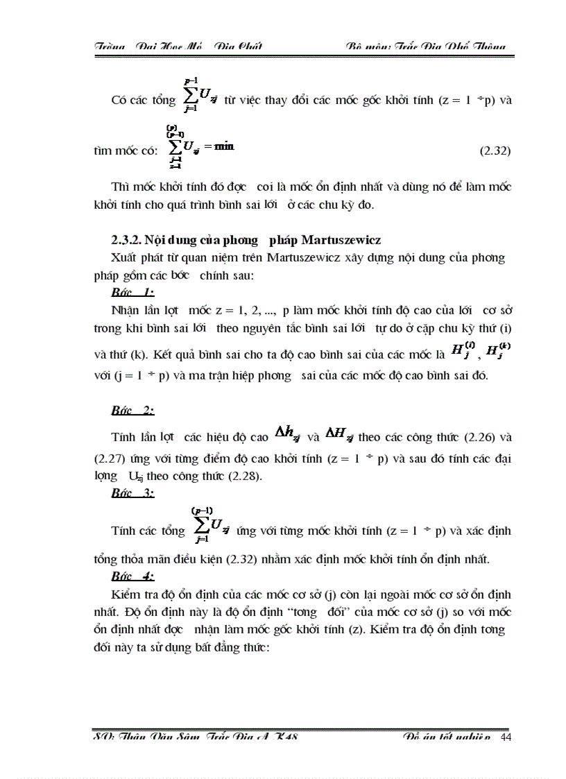 image for page Phân tích khả năng ứng dụng của phương pháp Martuszewicz trong đánh giá độ ổn định các mốc đo lún công trình