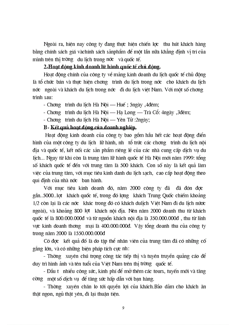 image for page Báo cáo thực tập Tại Công ty Thương mại và du lịch Hà Nội NEWTOURS