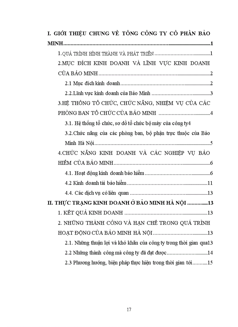 image for page Báo cáo thực tập Tại Công ty bảo hiểm Bảo Minh