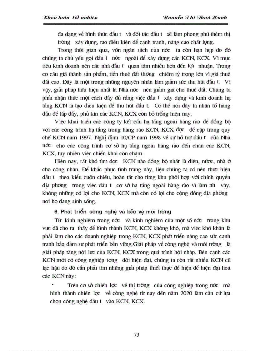 image for page Một số giải pháp để xây dựng và phát triển Khu công nghiệp và Khu chế xuất ở Việt Nam đến năm 2010
