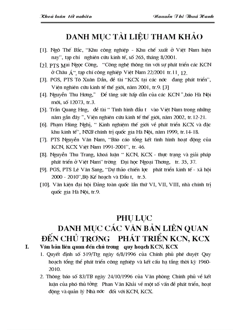 image for page Một số giải pháp để xây dựng và phát triển Khu công nghiệp và Khu chế xuất ở Việt Nam đến năm 2010