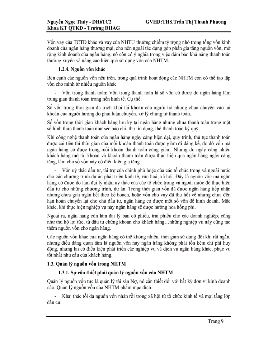 image for page Đánh giá hiệu quả sử dụng vốn tại Ngân hàng Thương mại cổ phần Mỹ Xuyên