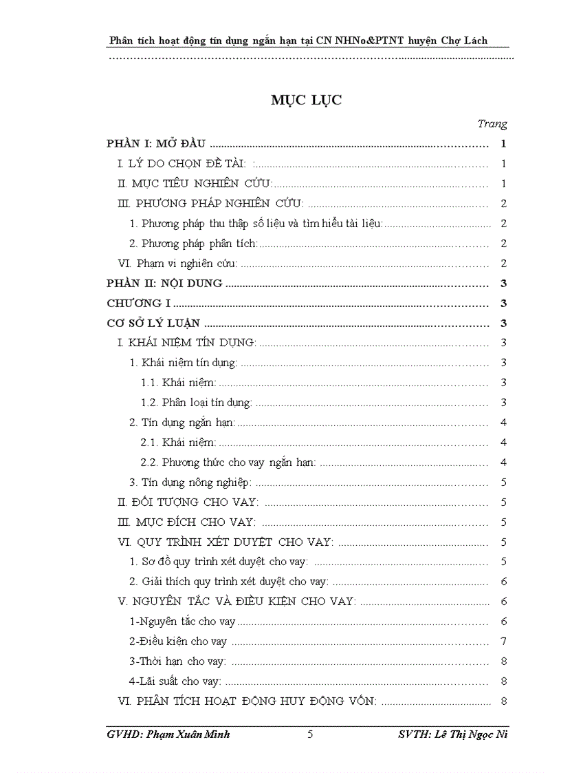 image for page Phân tích hoạt động tín dụng ngắn hạn tại Chi Nhánh NHNN PTNT huyện Chợ Lách