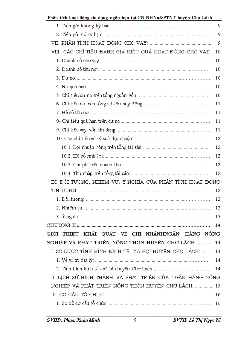 image for page Phân tích hoạt động tín dụng ngắn hạn tại Chi Nhánh NHNN PTNT huyện Chợ Lách