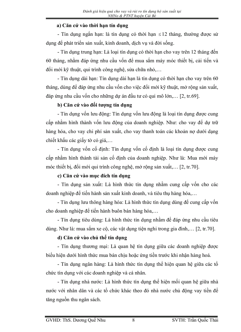 image for page Đánh giá hiệu quả cho vay và rủi ro tín dụng hộ sản xuất tại Ngân hàng Nông Nghiệp và Phát Triển Nông Thôn huyện Cái Bè