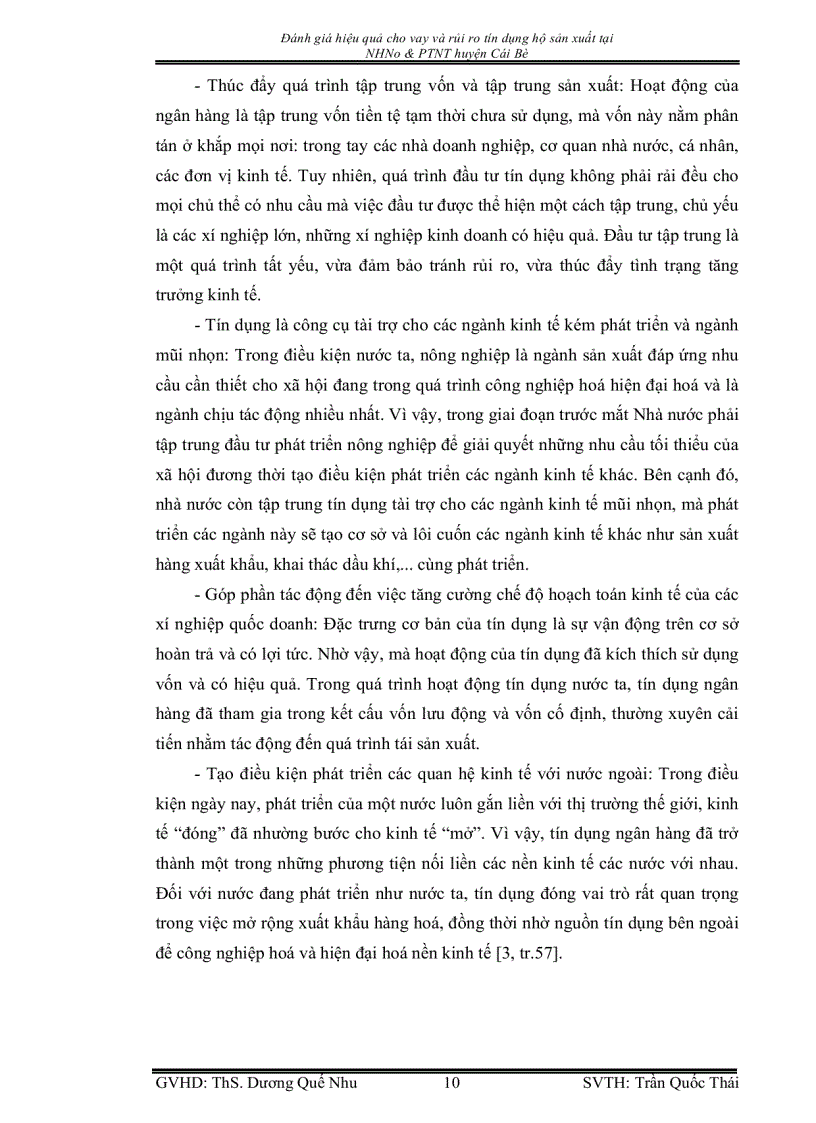 image for page Đánh giá hiệu quả cho vay và rủi ro tín dụng hộ sản xuất tại Ngân hàng Nông Nghiệp và Phát Triển Nông Thôn huyện Cái Bè