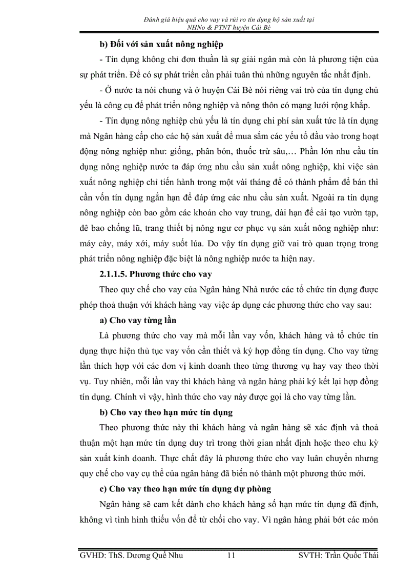 image for page Đánh giá hiệu quả cho vay và rủi ro tín dụng hộ sản xuất tại Ngân hàng Nông Nghiệp và Phát Triển Nông Thôn huyện Cái Bè