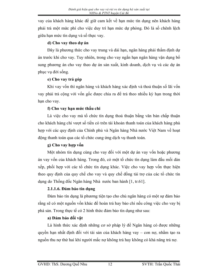 image for page Đánh giá hiệu quả cho vay và rủi ro tín dụng hộ sản xuất tại Ngân hàng Nông Nghiệp và Phát Triển Nông Thôn huyện Cái Bè