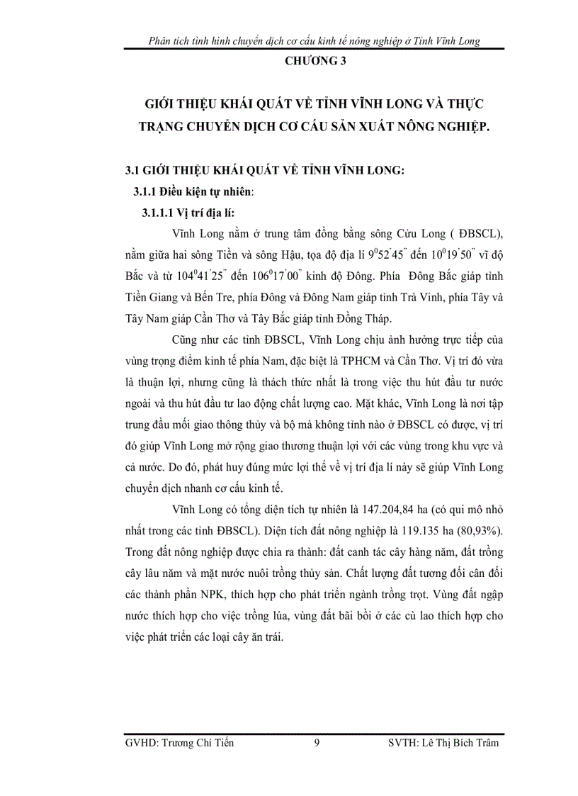 image for page Phân tích tình hình chuyển dịch cơ cấu kinh tế nông nghiệp ở Tỉnh Vĩnh Long