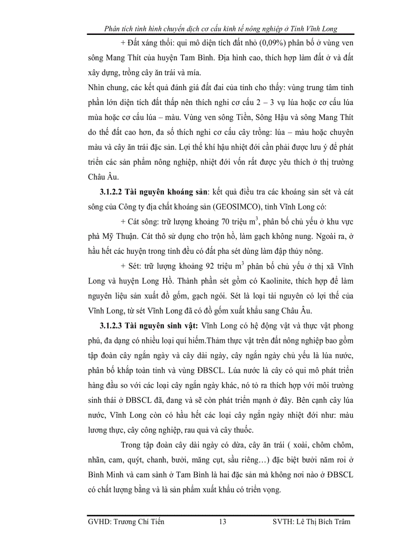 image for page Phân tích tình hình chuyển dịch cơ cấu kinh tế nông nghiệp ở Tỉnh Vĩnh Long