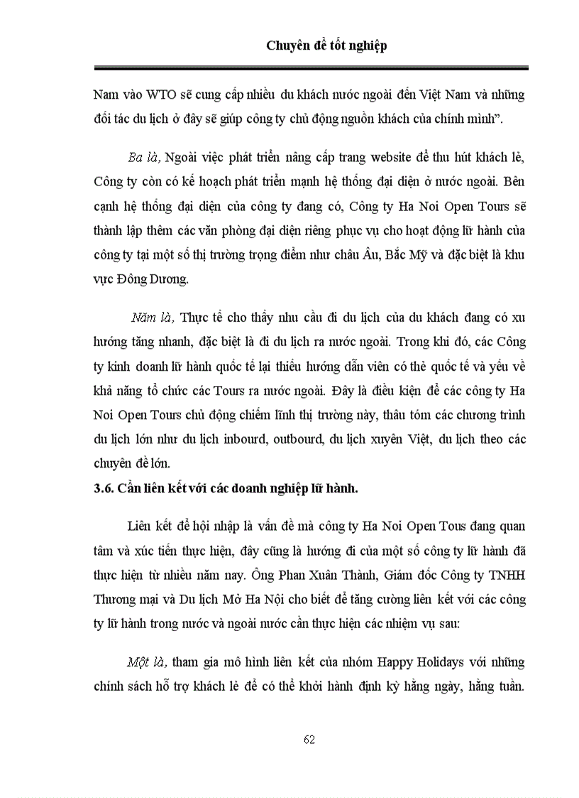 image for page Nâng cao năng lực cạnh tranh của Ha Noi Open Tours khi Việt Nam gia nhập WTO