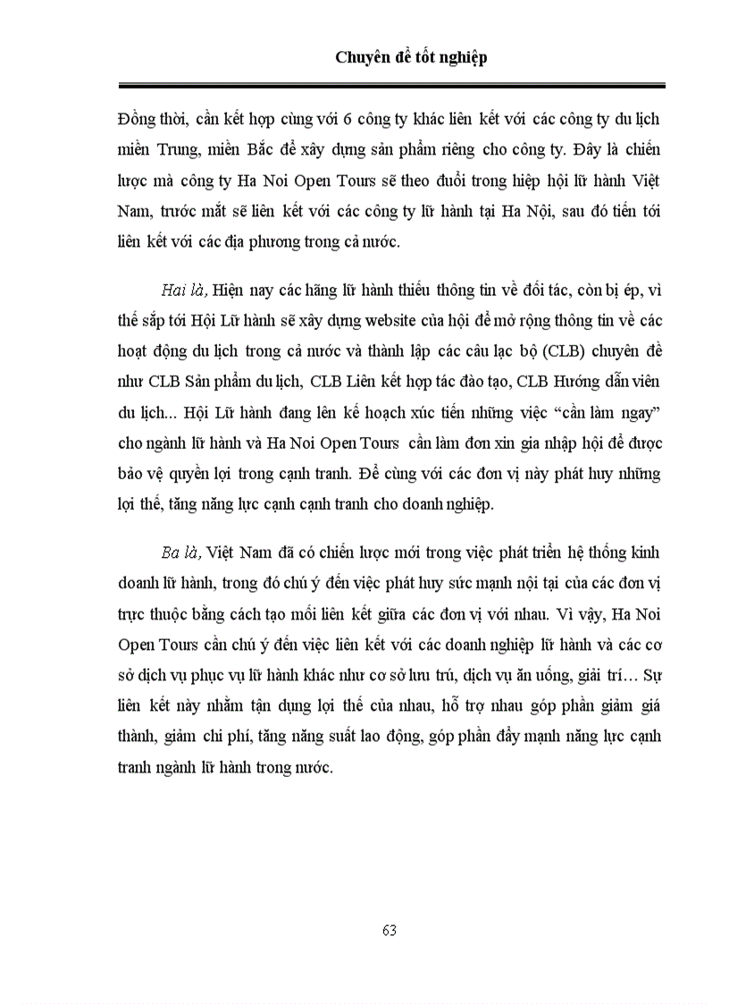 image for page Nâng cao năng lực cạnh tranh của Ha Noi Open Tours khi Việt Nam gia nhập WTO