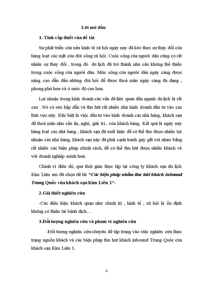 image for page Các biện pháp nhằm thu hút khách inbound Trung Quốc của khách sạn Kim Liên