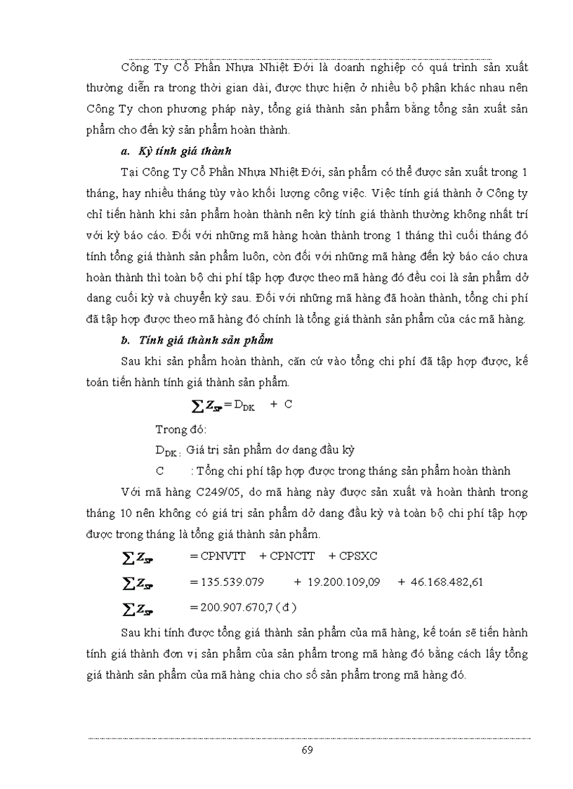 image for page Kế toán chi phí sản xuất và tính giá thành sản phẩm tại Công ty Nhựa Nhiệt Đới ko lý luận nhật ký chứng từ