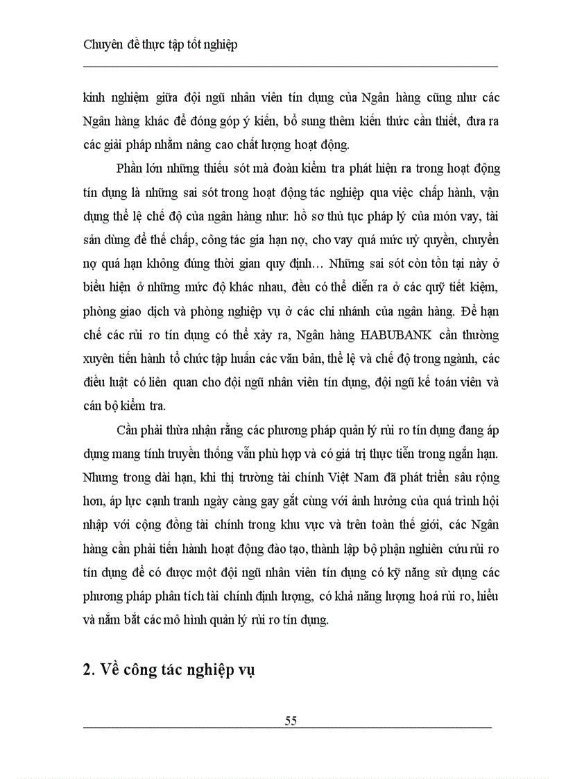 image for page Một số giải pháp quản lý rủi ro tín dụng ở Ngân hàng thương mại và cổ phần nhà Hà Nội HABUBANK