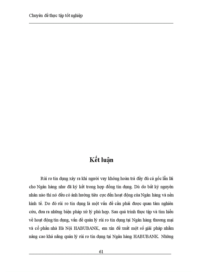 image for page Một số giải pháp quản lý rủi ro tín dụng ở Ngân hàng thương mại và cổ phần nhà Hà Nội HABUBANK