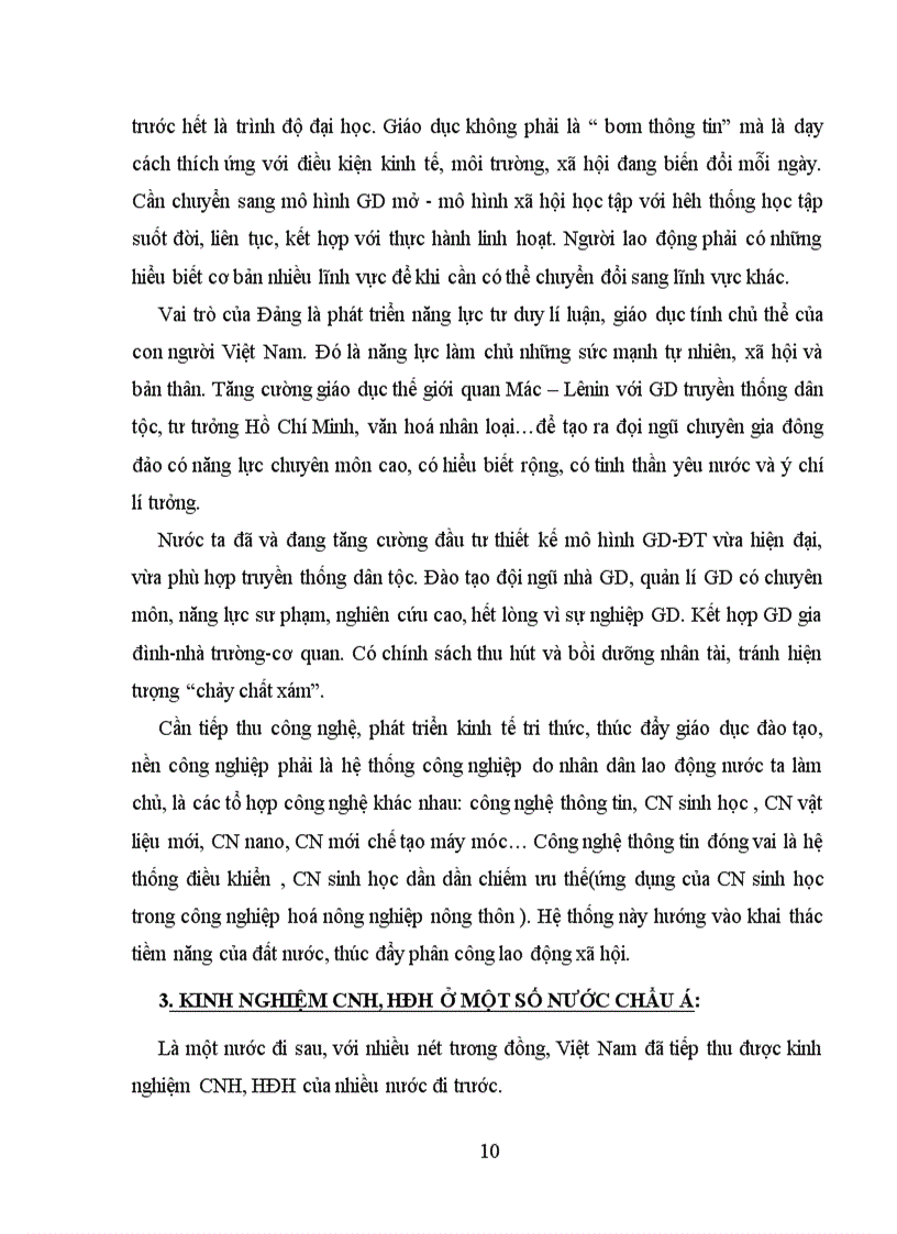 image for page Để thực hiện thành công sự nghiệp công nghiệp hoá hiện đại hoá CNH HĐH đất nước thì phải xác định khoa học và công nghệ KH CN cùng với giáo dục và đào tạo GD ĐT