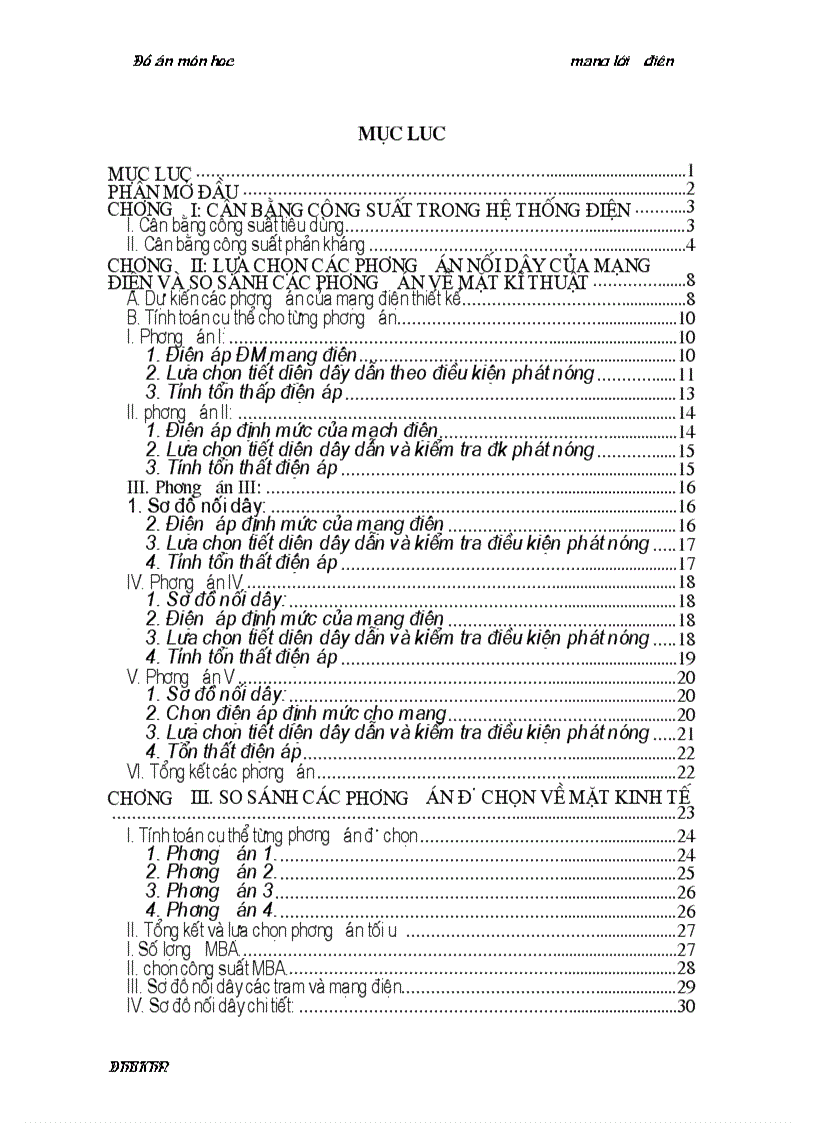 image for page Đồ án môn học Mạng Lưới Điện