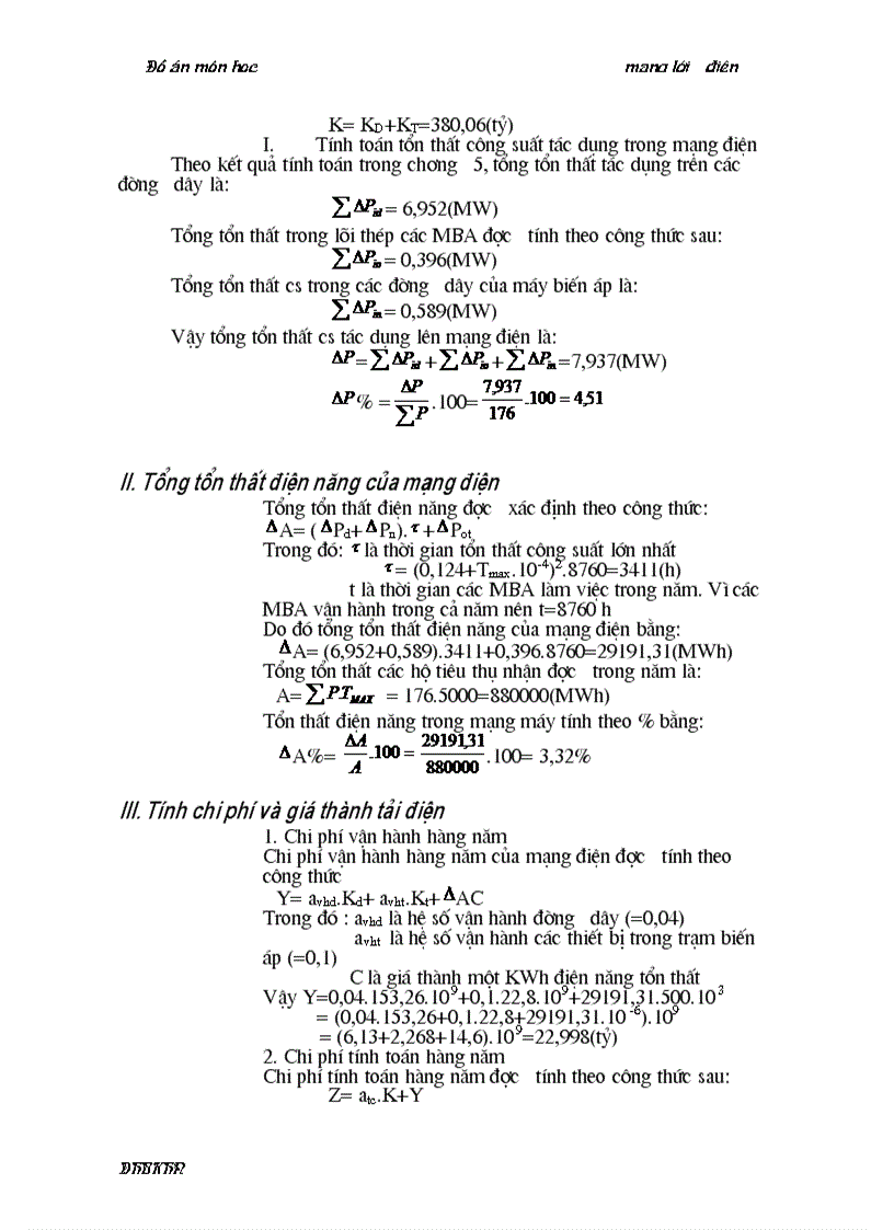 image for page Đồ án môn học Mạng Lưới Điện