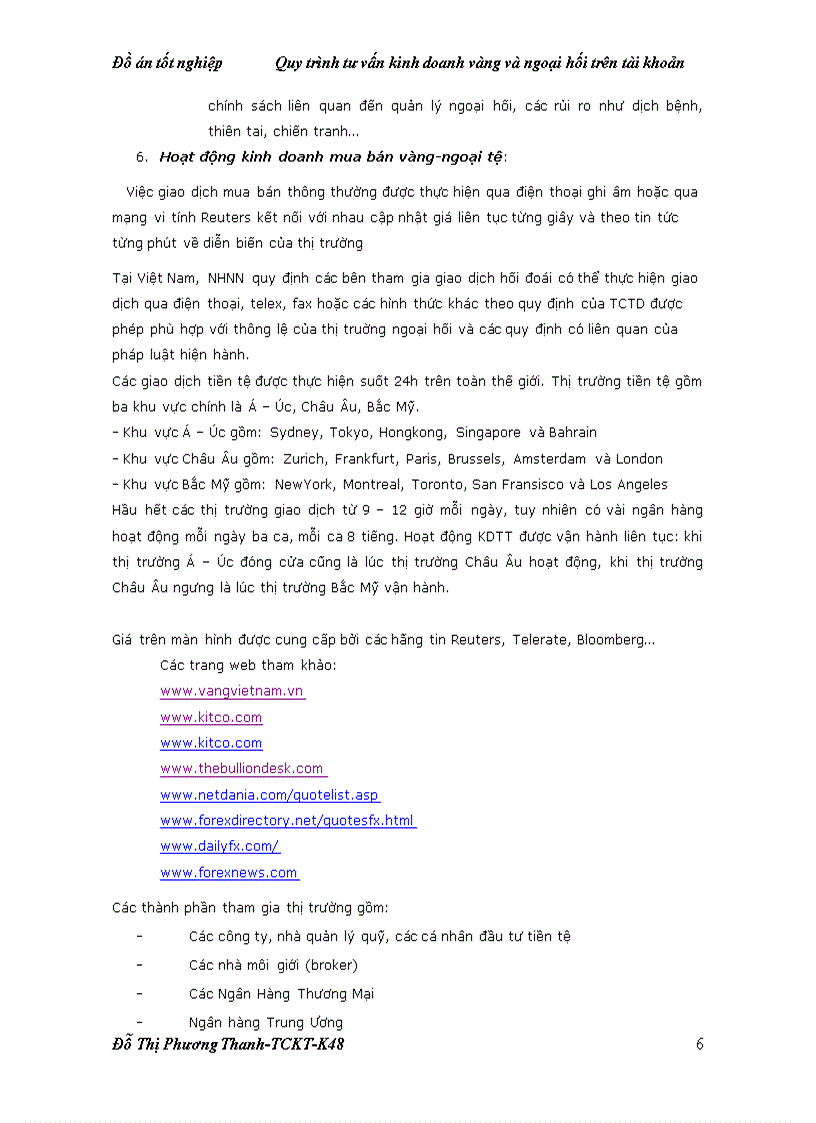 image for page Quy trình tư vấn kinh doanh vàng và ngọai hối trên tài khoản