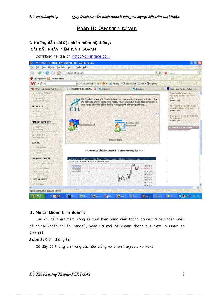 image for page Quy trình tư vấn kinh doanh vàng và ngọai hối trên tài khoản