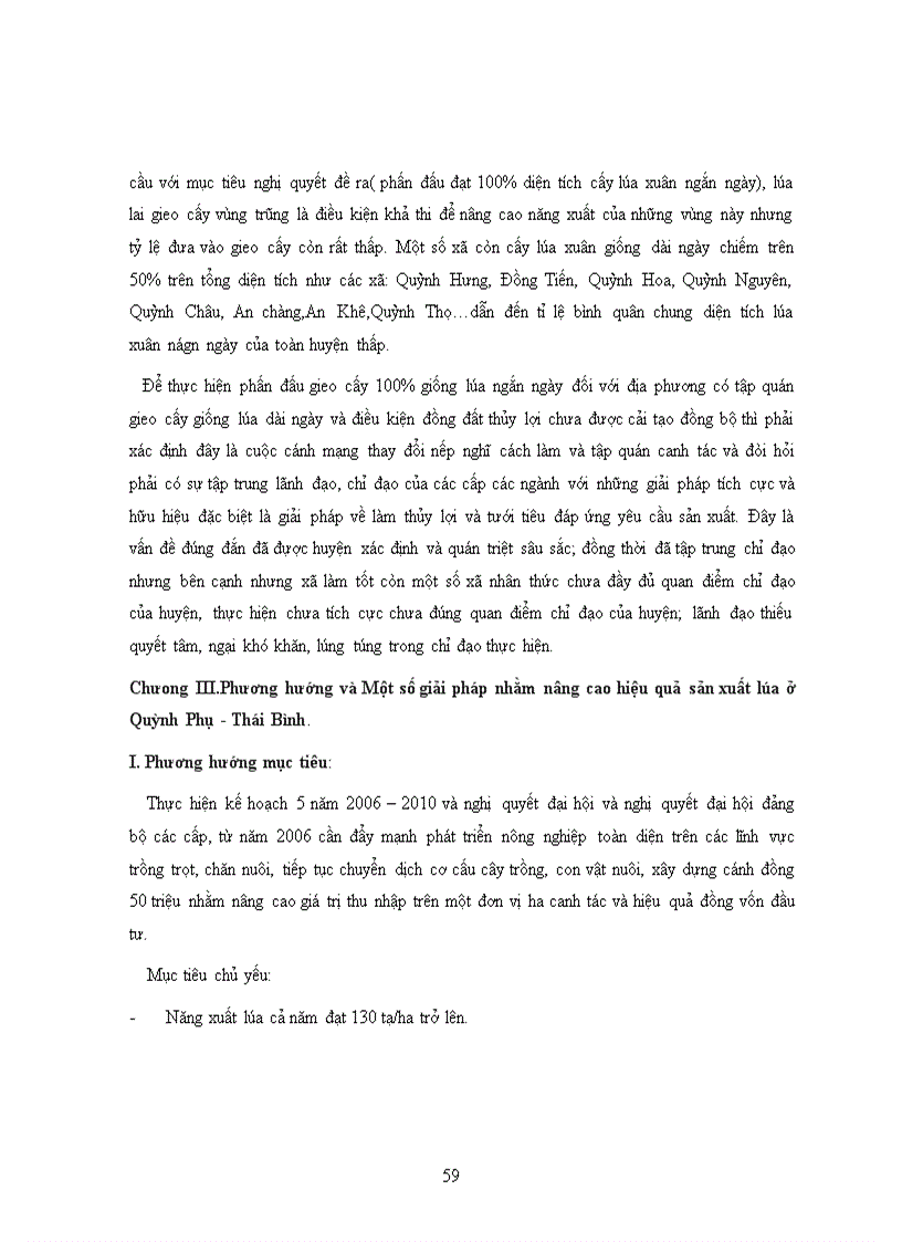 image for page Thực trạng và 1 số giải pháp nâng cao hiệu quả sản xuất lúa ở huyện Quỳnh Phụ tỉnh Thái Bình